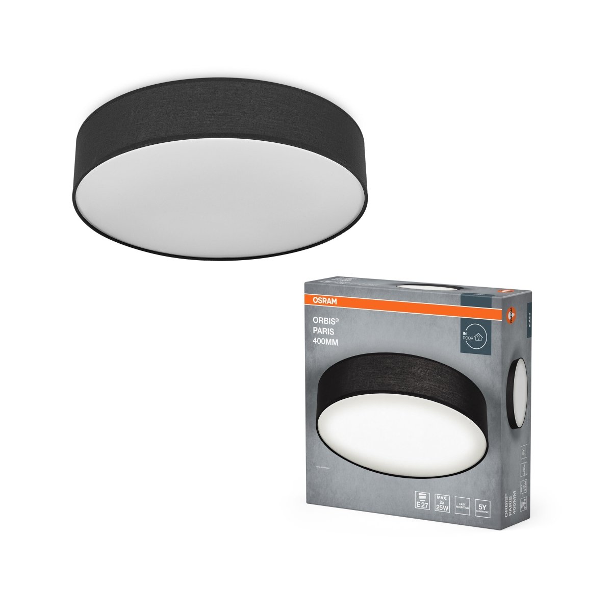 OSRAM ORBIS PARIS 400mm 2xE27 czarny - eshop Ledvance PL 4099854449468