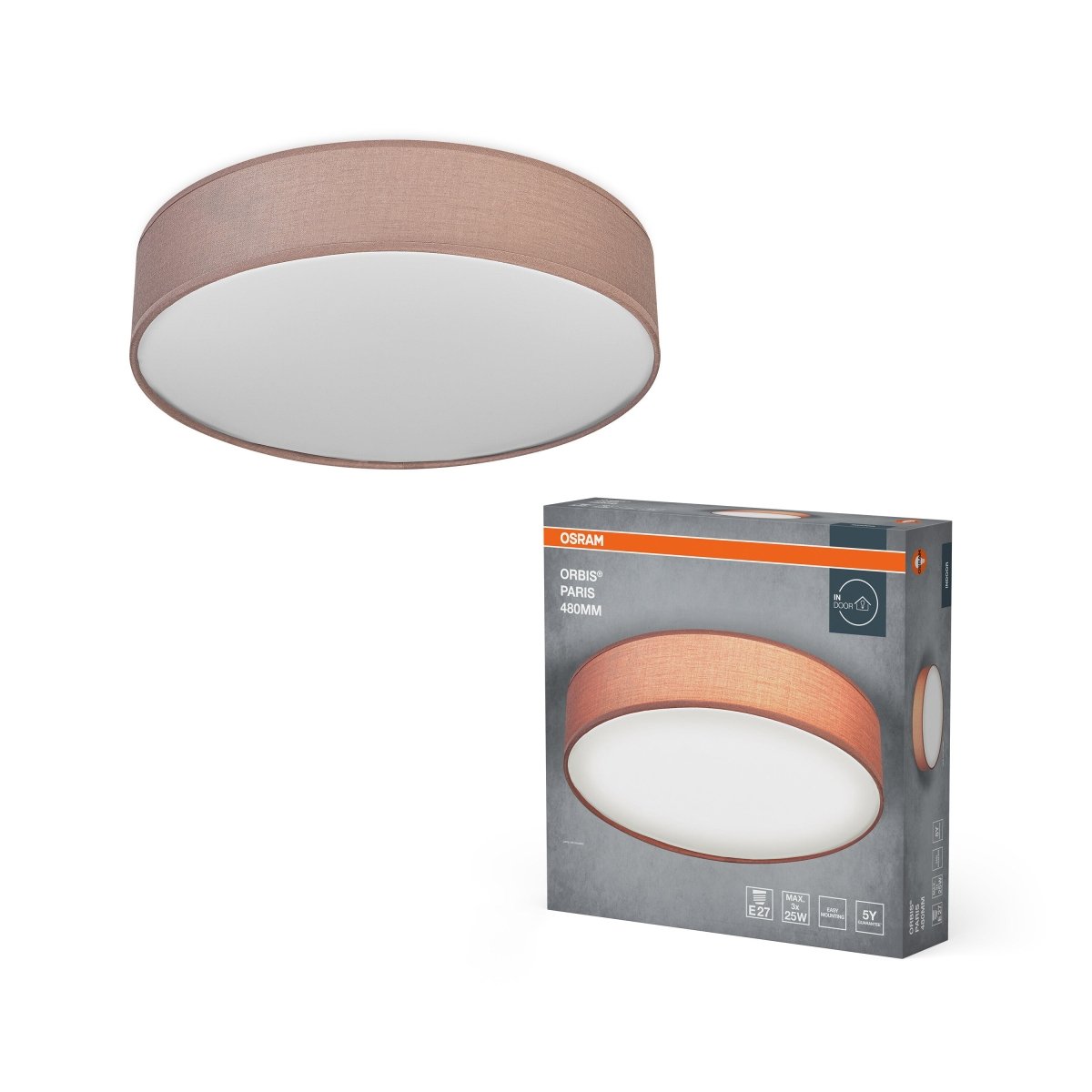 OSRAM ORBIS PARIS 480mm 3xE27 brązowy - eshop Ledvance PL 4099854449567