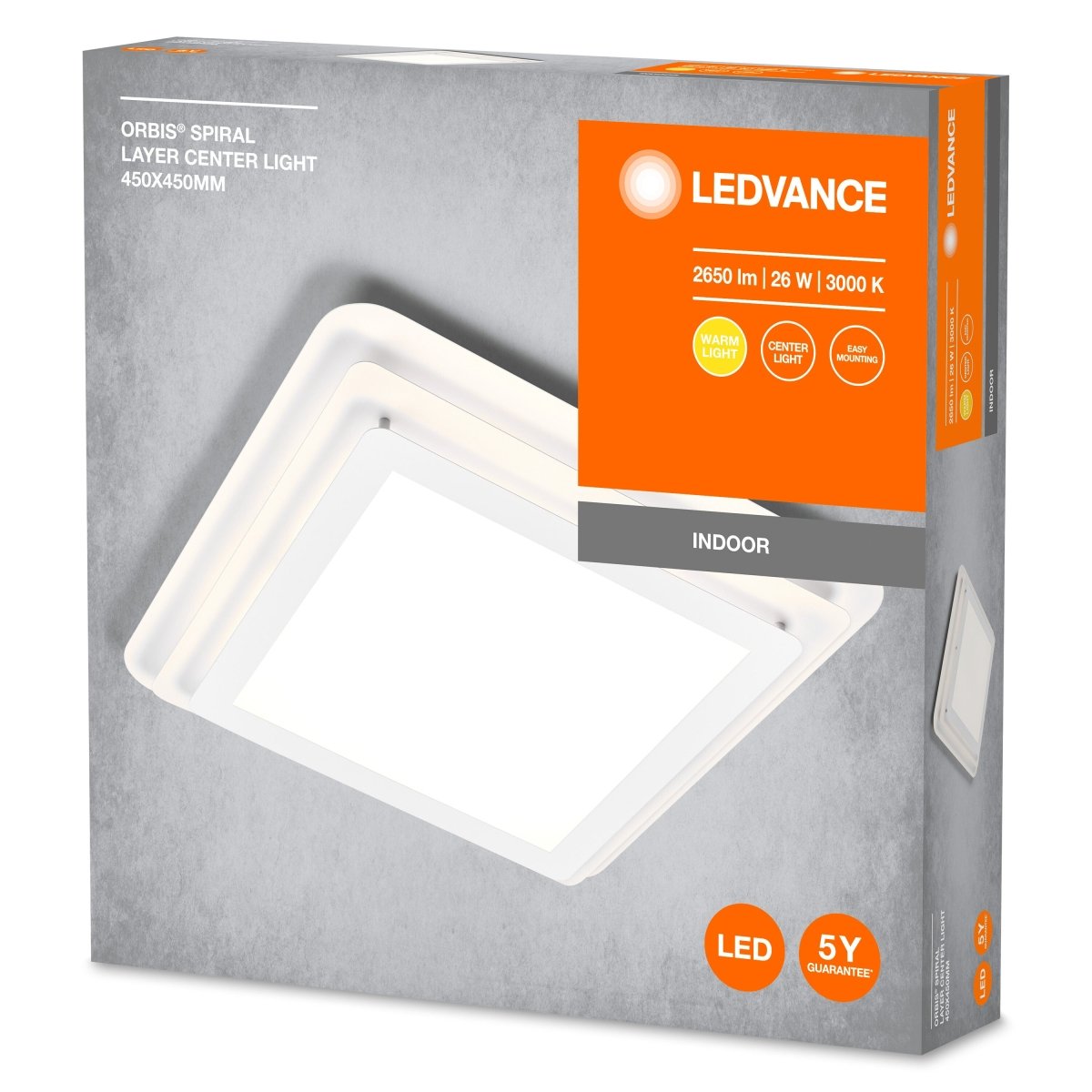OSRAM ORBIS SPIRAL LAYERS kwadratowa 26W biały - eshop Ledvance PL 4099854093319