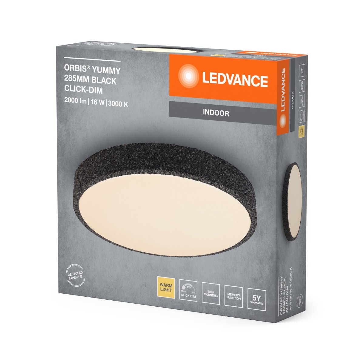OSRAM Orbis Yummy 285MM 16W 830 Click DIM czarny - eshop Ledvance PL 4099854283741