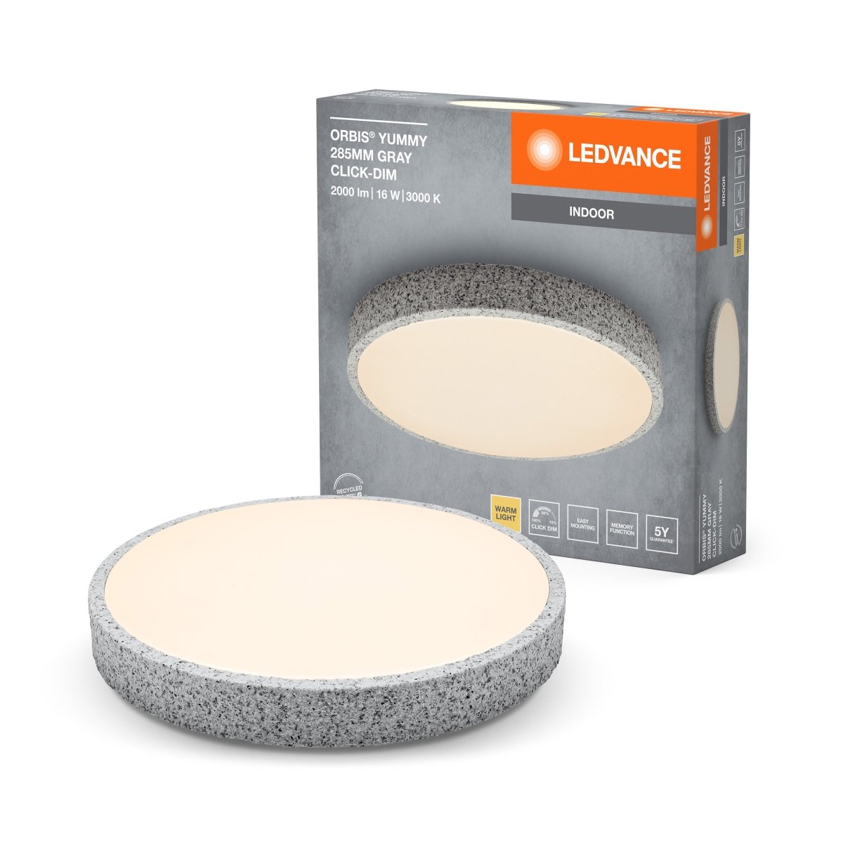 OSRAM Orbis Yummy 285MM 16W 830 Click DIM szary - eshop Ledvance PL 4099854283864