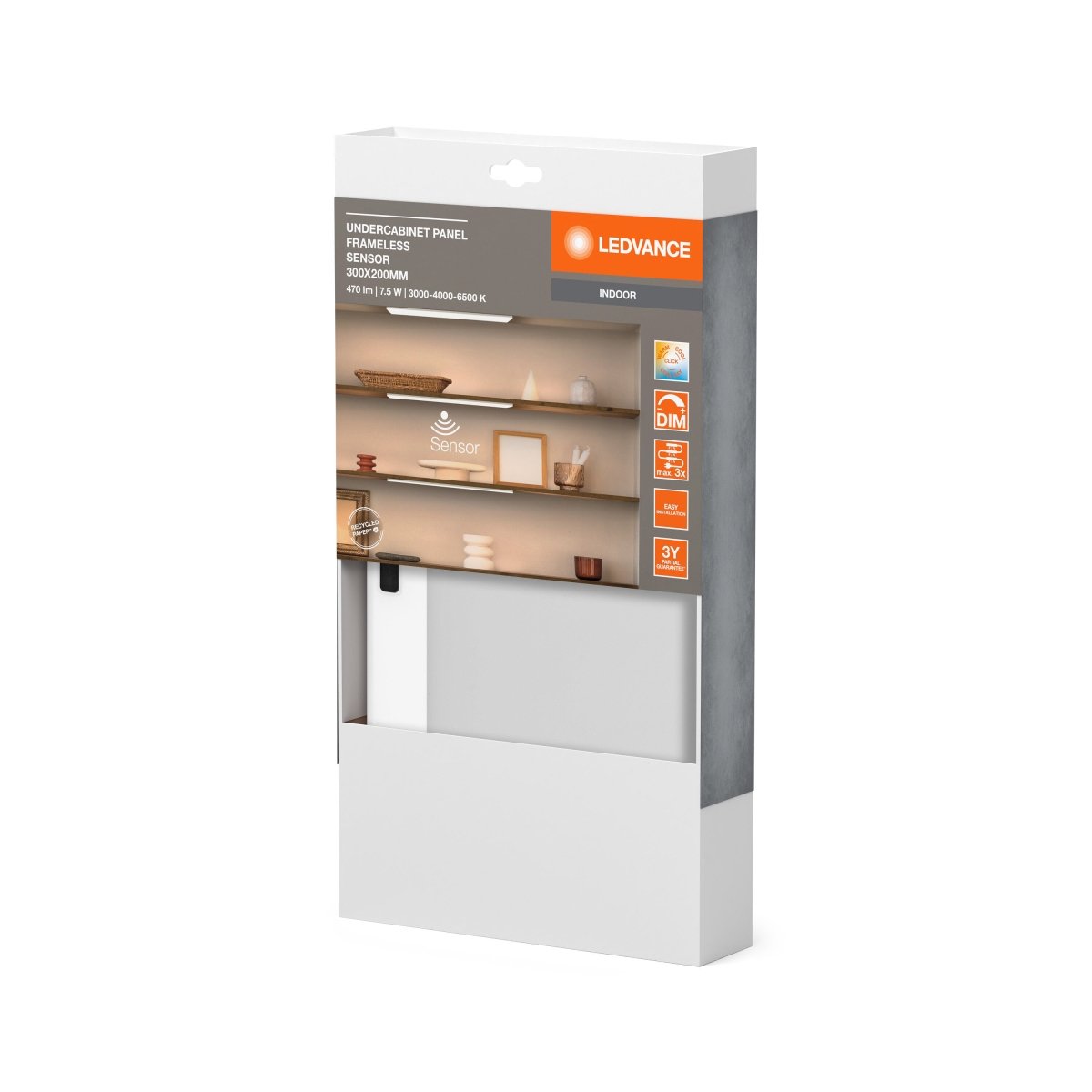 OSRAM UNDERCABINET PANEL FRAMELESS 30×20 cm CCT DIM biały - eshop Ledvance PL 4058075842748
