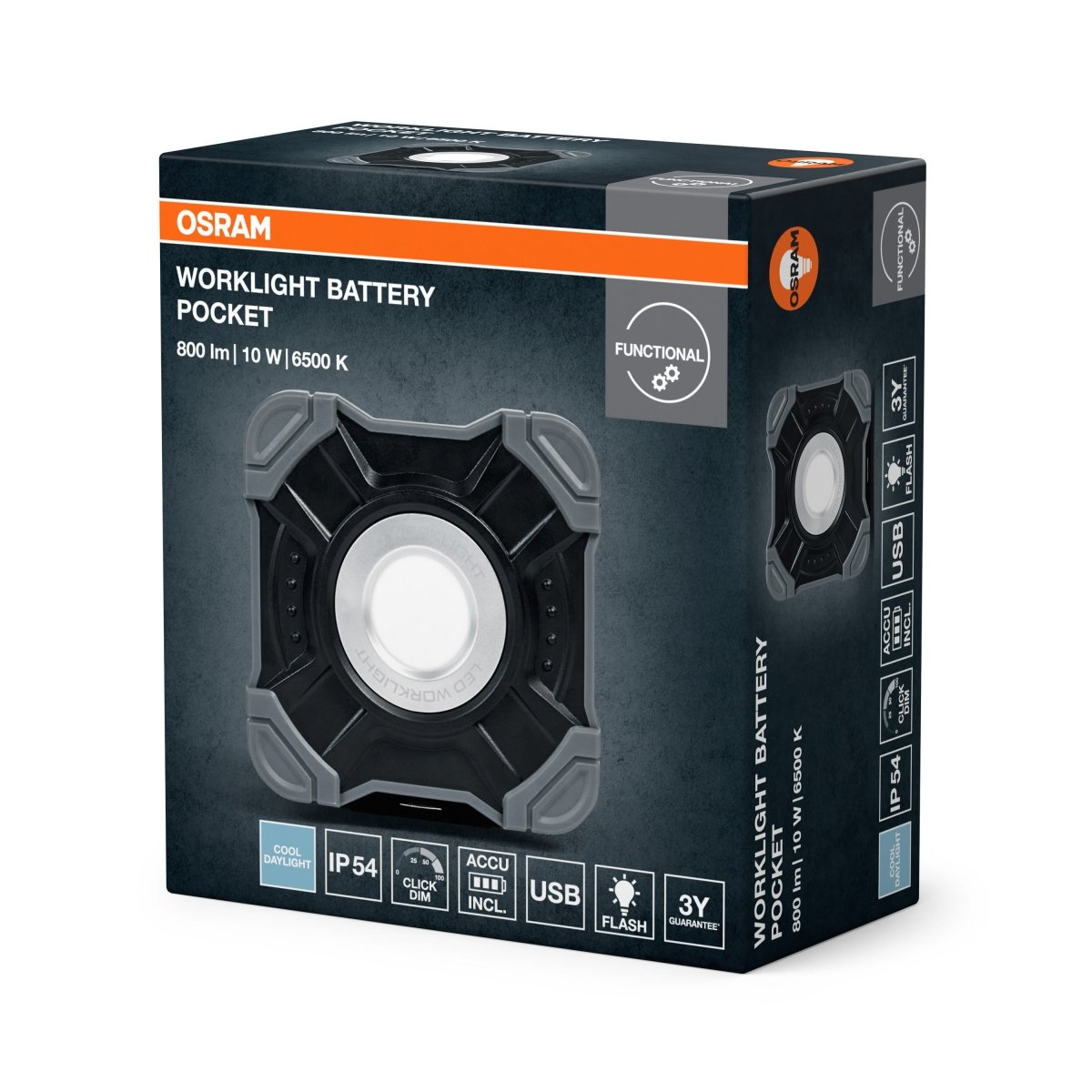OSRAM WORKLIGHTS VALUE BATTERY 10W 865 - eshop Ledvance PL 4099854430558
