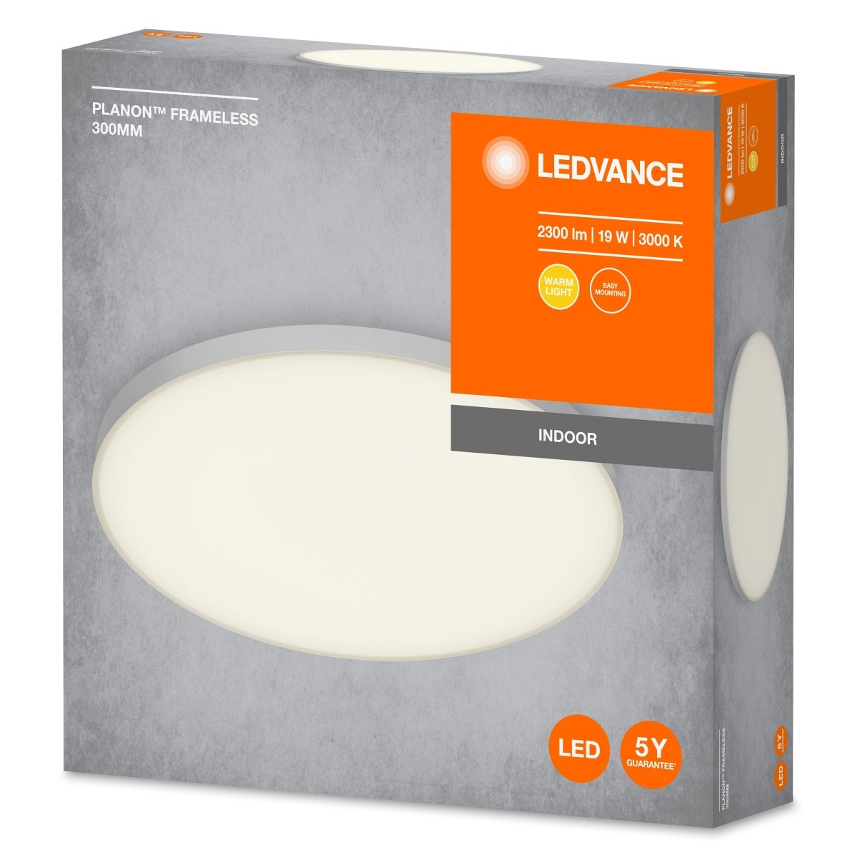 Panel LED PLANON FRAMELESS RD 19W, bez ramki, okrągły, ciepła 300x300 mm - Poland LEDVANCE e-shop 4058075470712