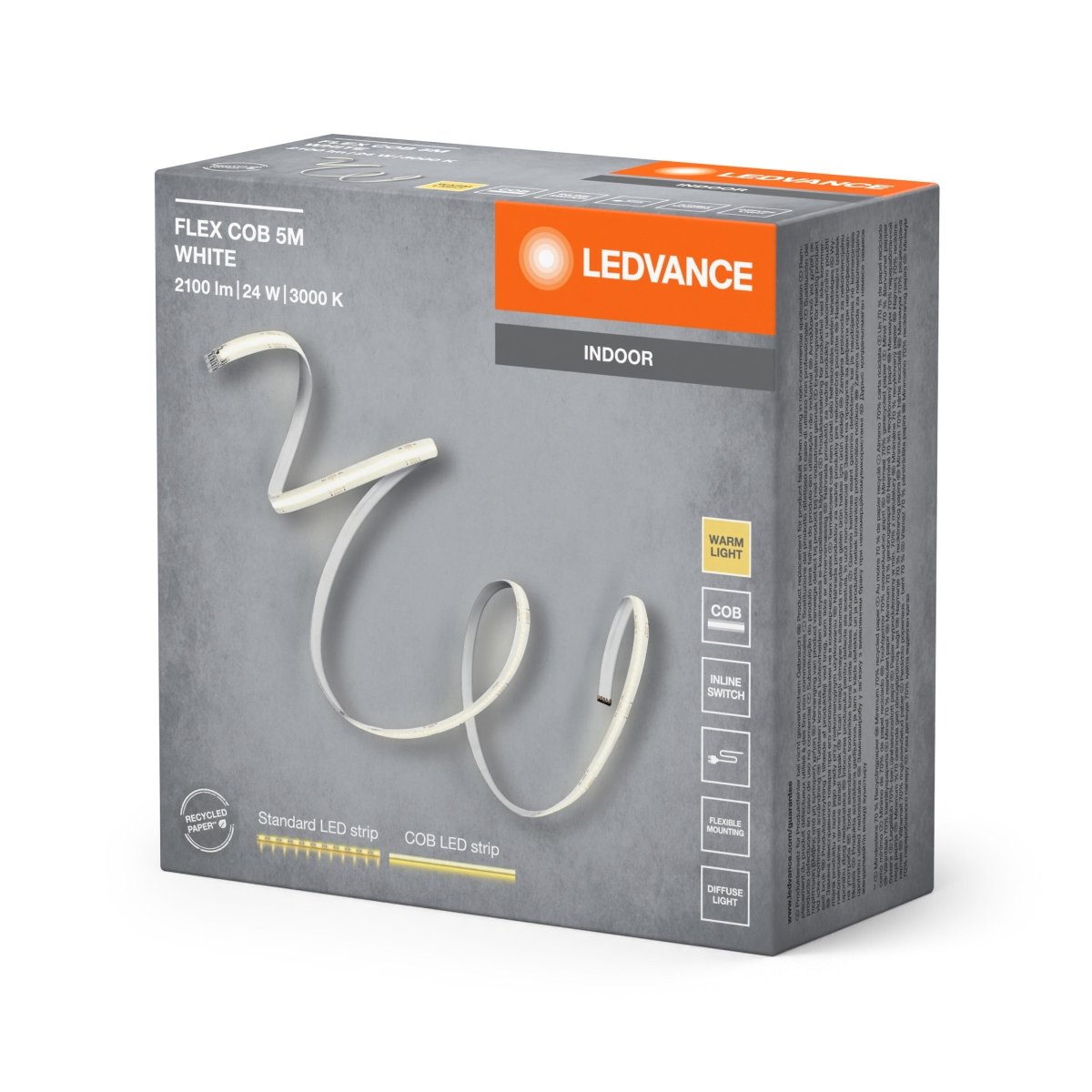 Pasek COB z ciepłym światłem i jednorodnym efektem 24W - Poland LEDVANCE e-shop 4099854095269