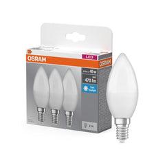 Plafon LED OSRAM CLASSIC B 40W LED BULB 4.9W 865 Frosted E14 Triple Pack - Poland LEDVANCE e - shop 4099854514333