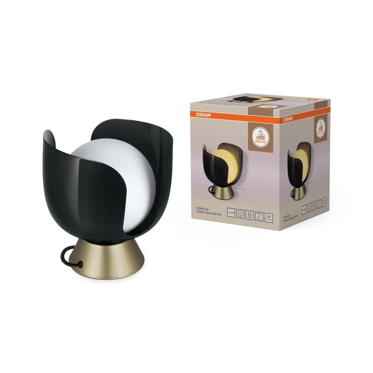 Plafon LED OSRAM Decor Corolle Table Chalice E14 czarny - Poland LEDVANCE e - shop 4058075851801
