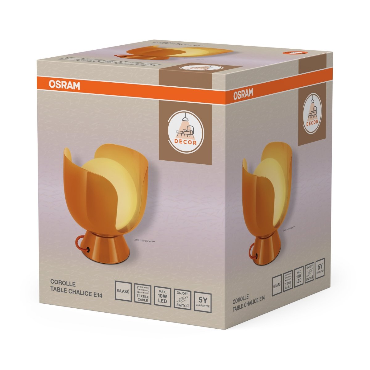 Plafon LED OSRAM Decor Corolle Table Chalice E14 Orange - Poland LEDVANCE e - shop 4058075851788