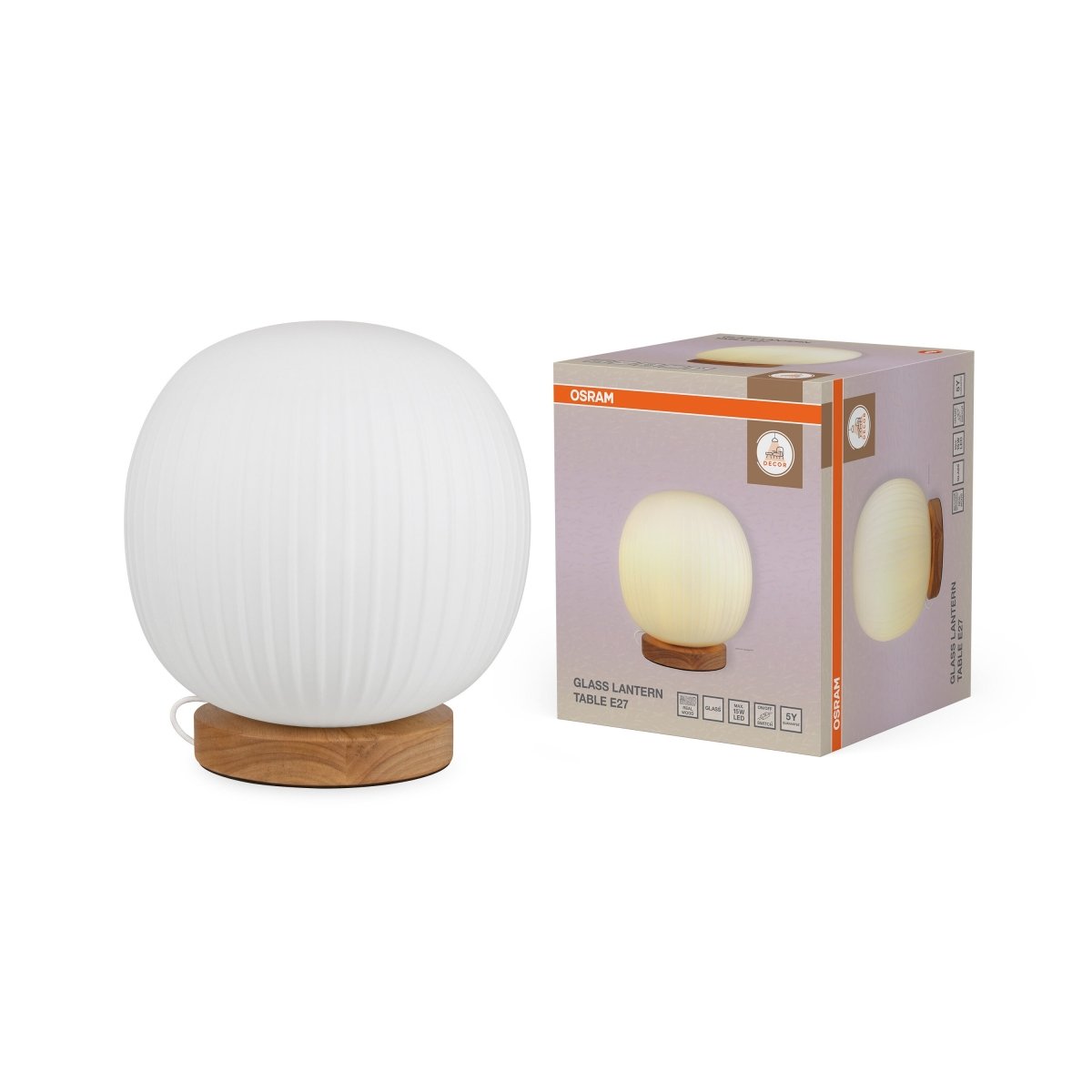 Plafon LED OSRAM Decor Glass Lantern Table E27 - Poland LEDVANCE e - shop 4058075852112