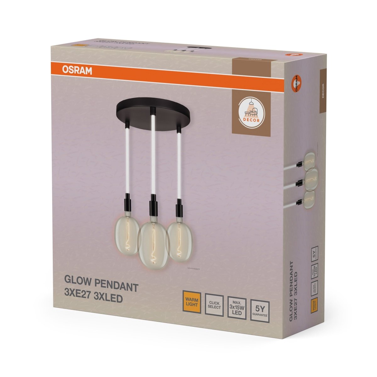 Plafon LED OSRAM Decor Glow Pendant Plate 3xE27 LED Select - Poland LEDVANCE e - shop 4058075852075