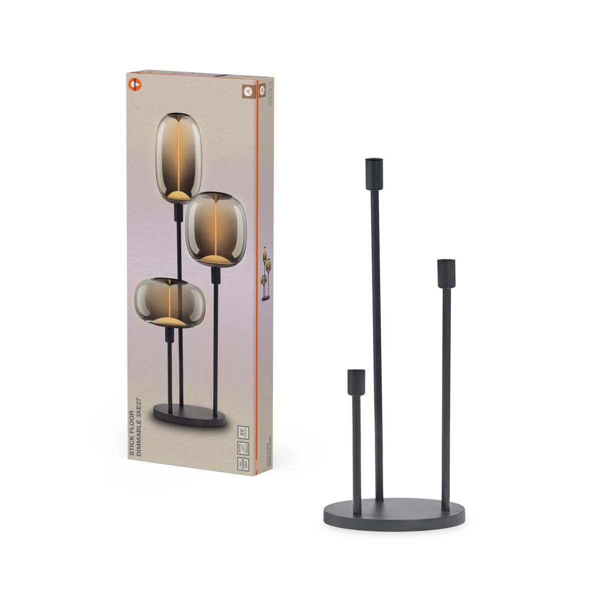 Plafon LED OSRAM Decor Stick Floor DIM 3 x E27 Dark Grey - Poland LEDVANCE e - shop 4058075851894