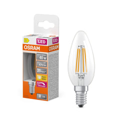 Plafon LED OSRAM LED Superstar Classic B 40 Filament DIM 3.4W 827 Clear E14 - Poland LEDVANCE e - shop 4099854445712