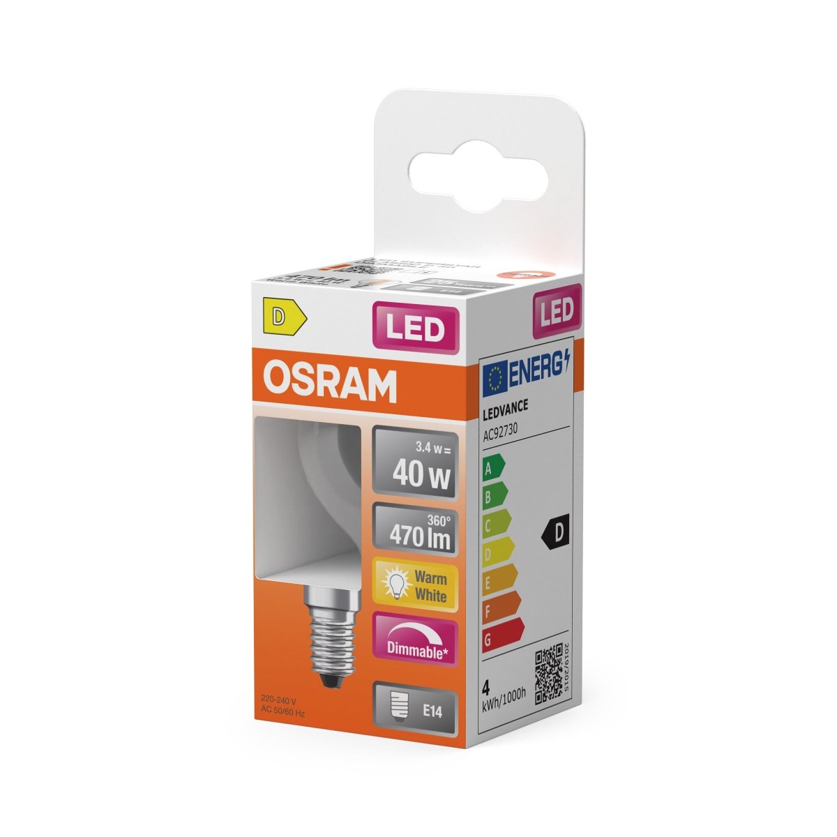 Plafon LED OSRAM LED Superstar Classic P 40 Filament DIM 3.4W 827 Clear E14 - Poland LEDVANCE e - shop 4099854444814