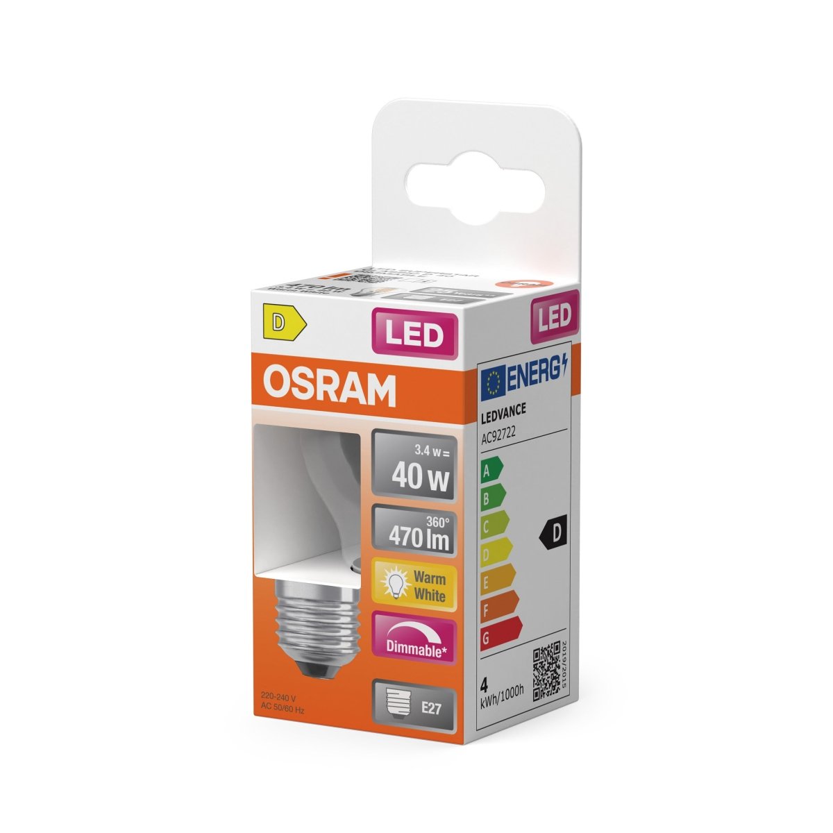 Plafon LED OSRAM LED Superstar Classic P 40 Filament DIM 3.4W 827 Clear E27 - Poland LEDVANCE e - shop 4099854443947