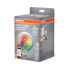 Plafon LED OSRAM SMART+ MATTER Filament Multicolor Classic Globe 125 40 4.8W E27 - Poland LEDVANCE e - shop 4058075850804