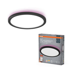 Plafon LED OSRAM SMART+ ORBIS Ultra Slim Backlight czarny 235mm RGB + TW - Poland LEDVANCE e - shop 4099854473661