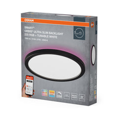 Plafon LED OSRAM SMART+ ORBIS Ultra Slim Backlight czarny 235mm RGB + TW - Poland LEDVANCE e - shop 4099854473661