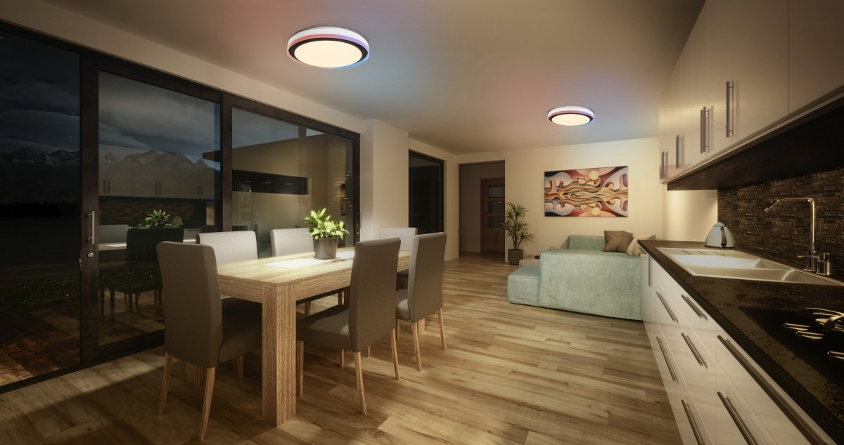 Plafon LED OSRAM Smart+ Wifi Orbis ZEST RGB 500mm czarny - Poland LEDVANCE e - shop 4099854472350