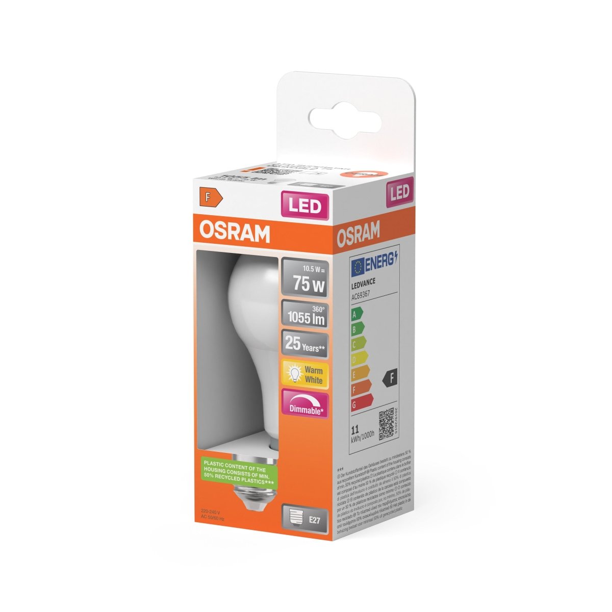 Ściemnialna Lampa LED klas. krztałt E27 10,5W 2700K 1055lm - Poland LEDVANCE e-shop 4058075433809