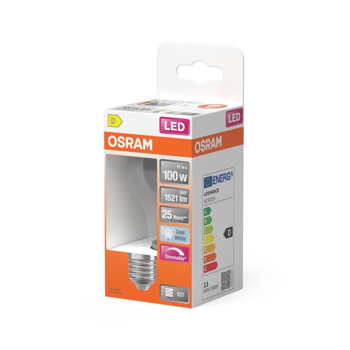 Ściemnialna Lampa LED Klasyczny krztałt E27 11W 4000K 1521 - Poland LEDVANCE e-shop 4058075448100