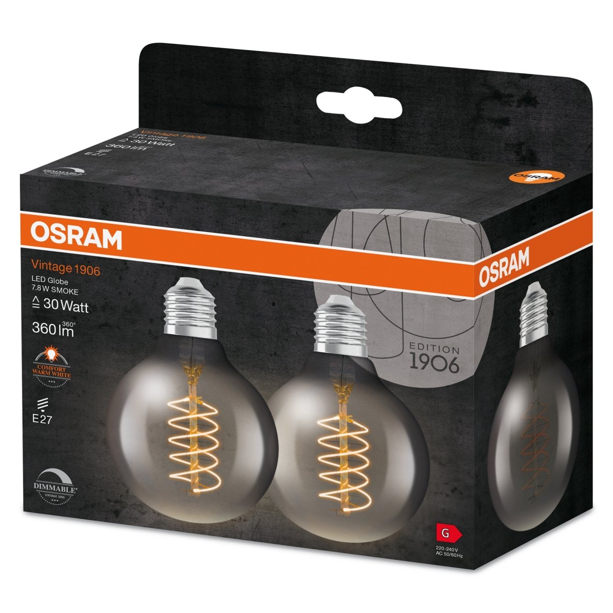 Ściemnialna Lampa LED Vintage Klasyczna Kula slim E27 7,8W - Poland LEDVANCE e-shop 4099854147890