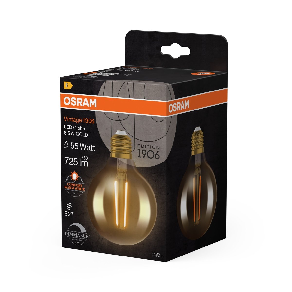 Ściemnialna Lampa LED Vintage Klasyczna żarówka E27 6,5W - Poland LEDVANCE e-shop 4099854132315