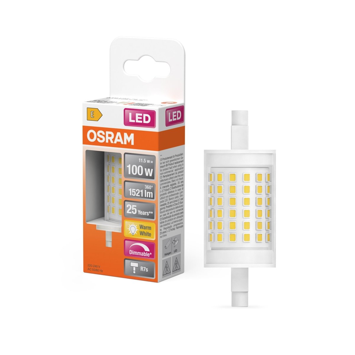 Ściemnialna Lampa LED z trzonkiem R7s R7s 12W 2700K 1521lm - Poland LEDVANCE e-shop 4058075432536
