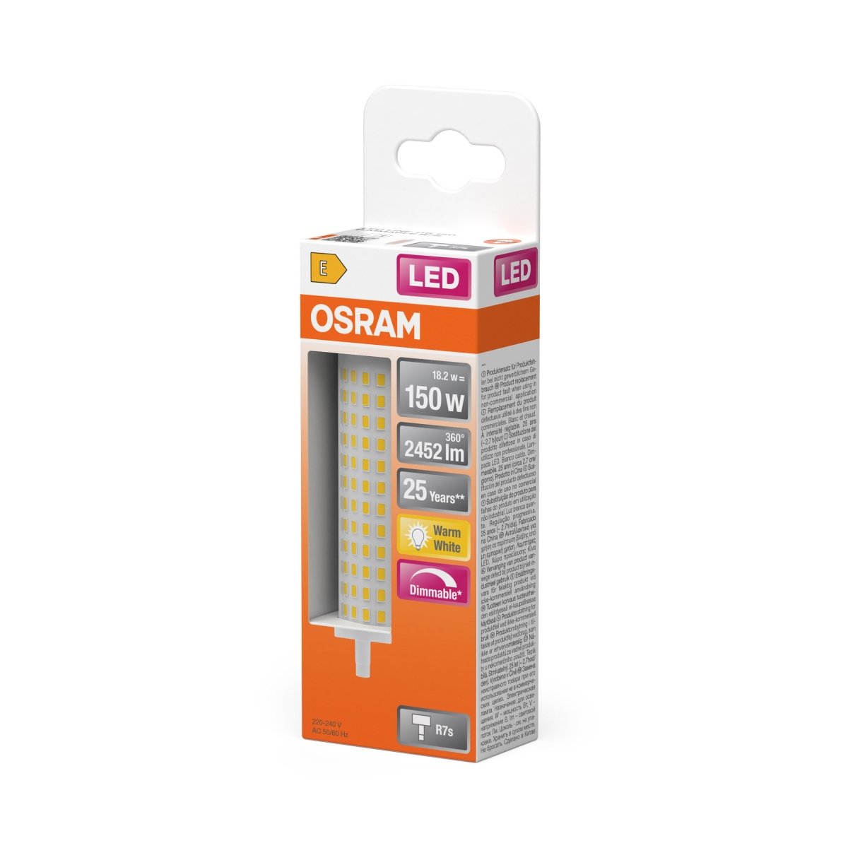 Ściemnialna Lampa LED z trzonkiem R7s R7s 18,2W 2700K 2452 - Poland LEDVANCE e-shop 4058075432574