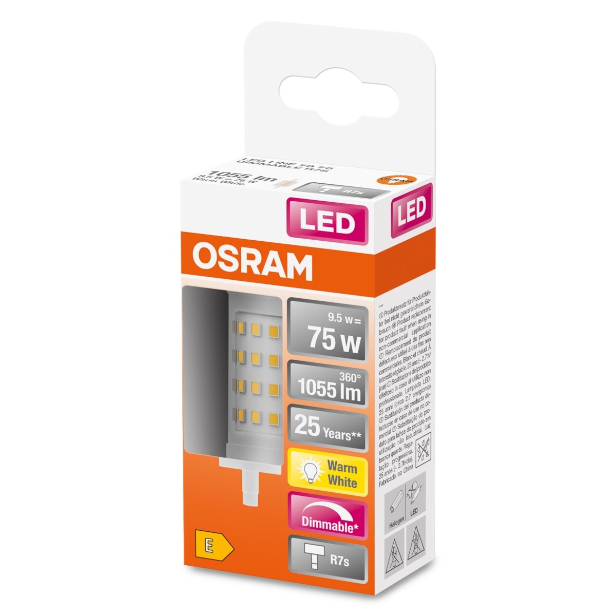 Ściemnialna Lampa LED z trzonkiem R7s R7s 9,5W 2700K 1055lm - Poland LEDVANCE e-shop 4058075432512