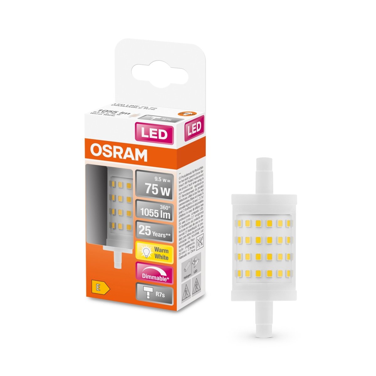Ściemnialna Lampa LED z trzonkiem R7s R7s 9,5W 2700K 1055lm - Poland LEDVANCE e-shop 4058075432512