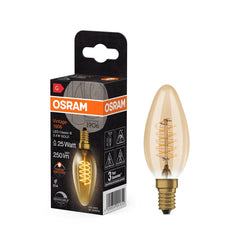 Ściemniana Lampa LED Vintage żarówki świecowe E14 3,4W - Poland LEDVANCE e-shop 4099854091612