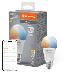 SMART żarówka LED WiFi E27 9,5W 1 szt., regulowana biel - Poland LEDVANCE e-shop 4058075778511