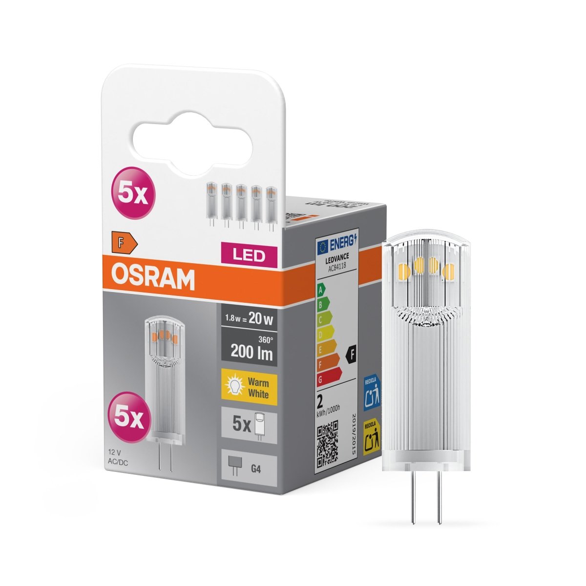 Specjalne Lampa LED G4 1,8 W 2700 K 200lm - Poland LEDVANCE e-shop 4058075758025