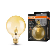 Żarówka LED E27 6,5W Vintage 1906 LED CLASSIC Globe 55 GOLD ściemnialna, barwa ciepła.