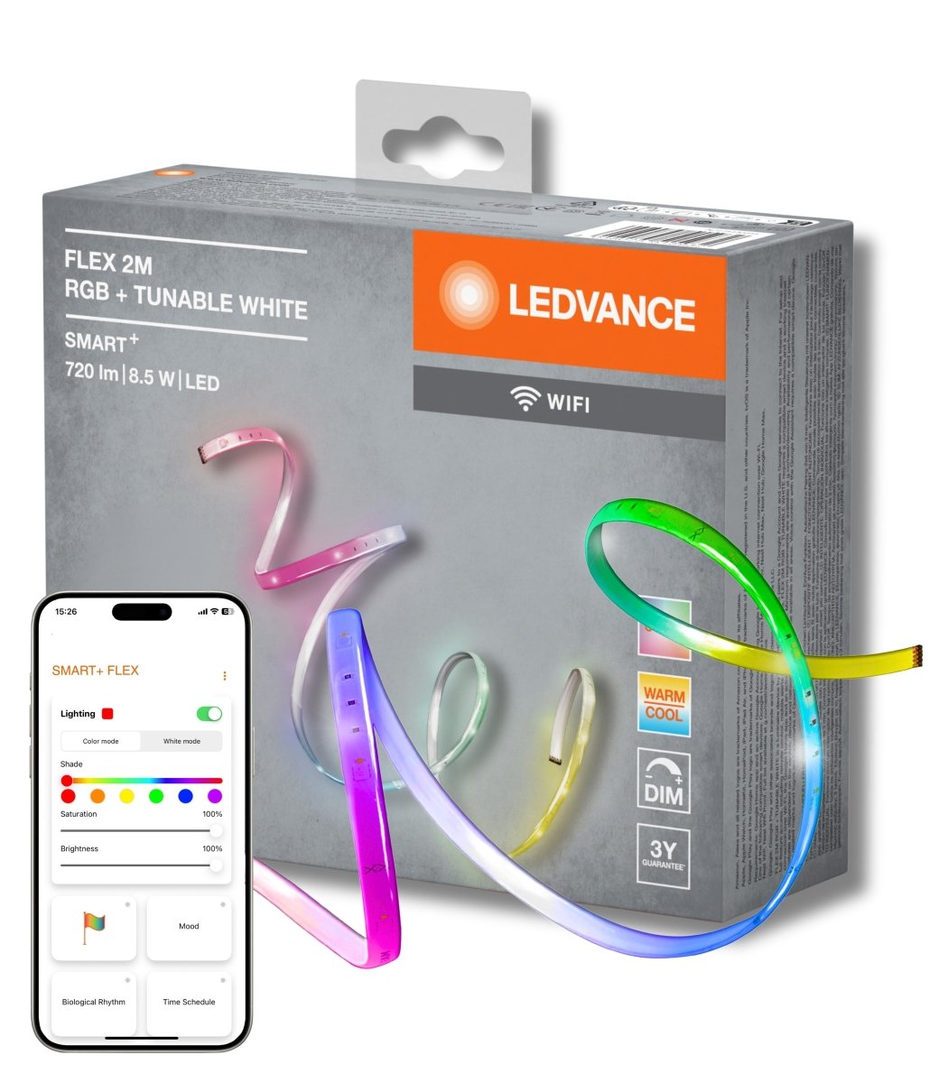Taśma LED WiFi Flex 8,5W, SMART, do wewnątrz, IP20, RGB 2m - Poland LEDVANCE e-shop 4058075515932