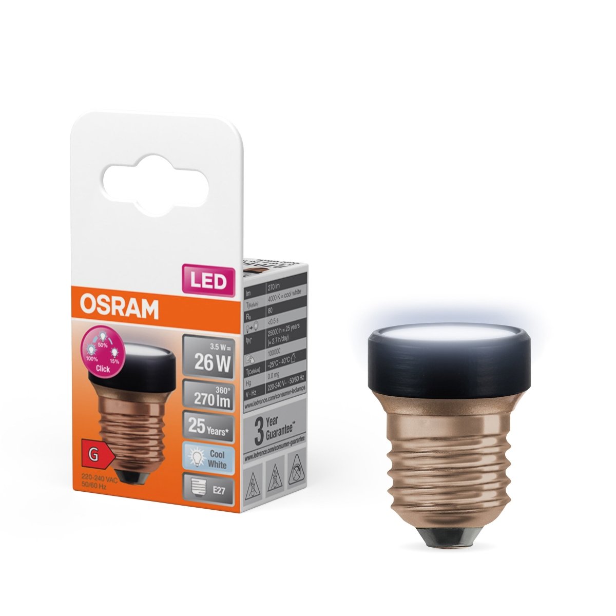 Ultrakompaktowa lampa LED designerska E27 3,5W 4000K 270lm - Poland LEDVANCE e-shop 4058075840058