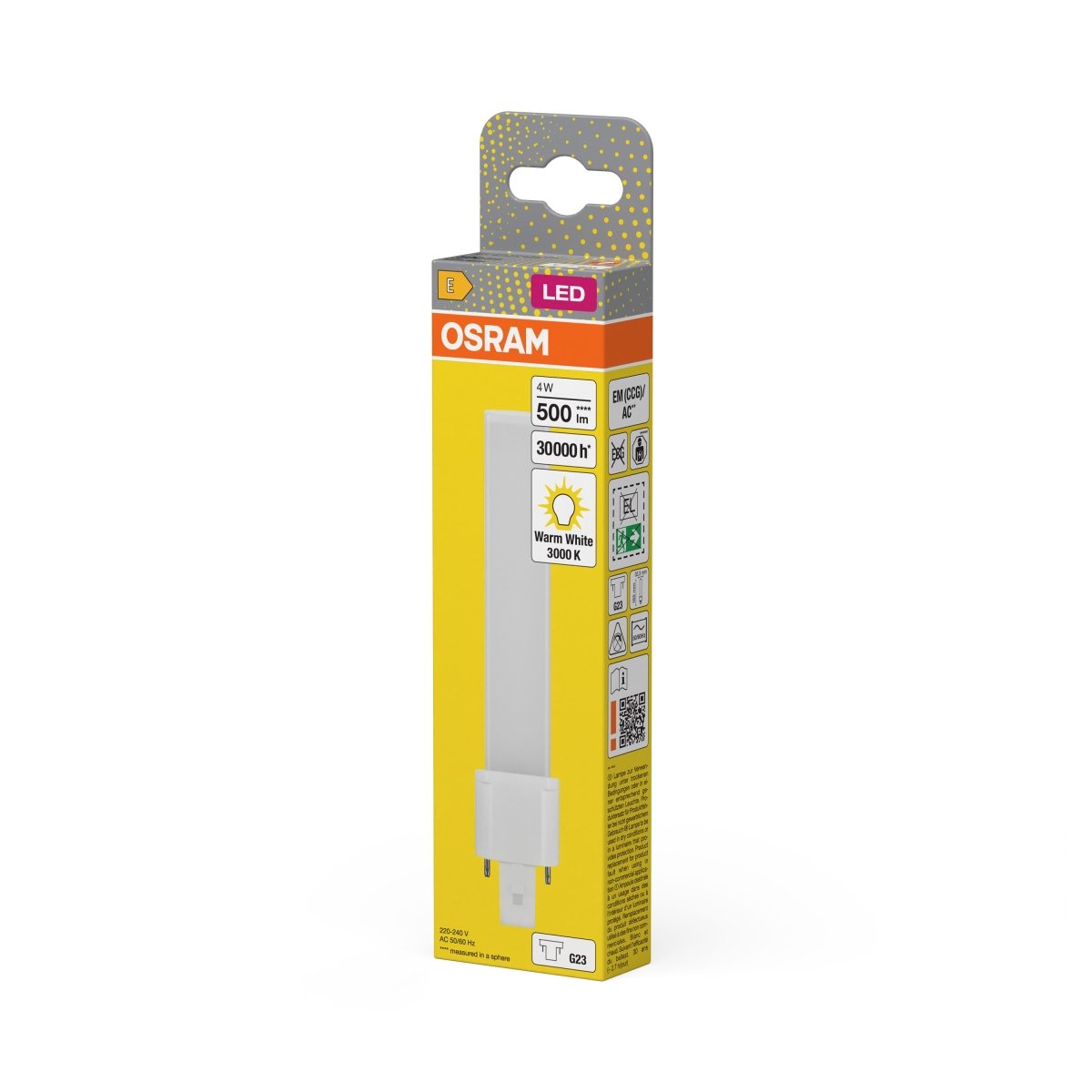 Zamiennik LED świetlówek jednotrzonkowych G23 4W 3000K 500 - Poland LEDVANCE e-shop 4058075557994