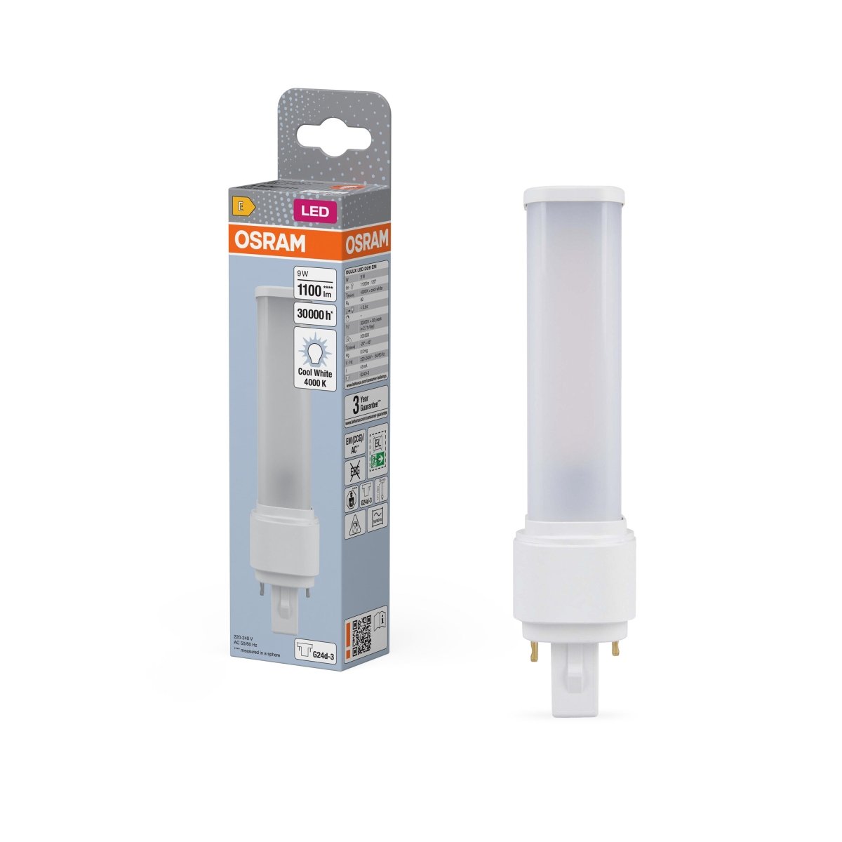 Zamiennik LED świetlówek jednotrzonkowych G24d-3 9W 4000K - Poland LEDVANCE e-shop 4058075558601