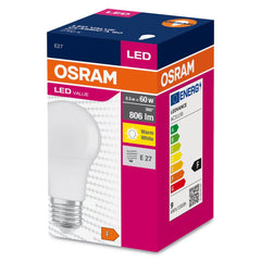 Żarówka LED CLA E27 8,5W LED VALUE OSRAM matowa, 60W, ciepła - Poland LEDVANCE e-shop 4052899326842