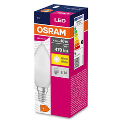Żarówka LED CLB E14 4,9W LED VALUE OSRAM matowa, 40W, ciepła - Poland LEDVANCE e-shop 4052899326453