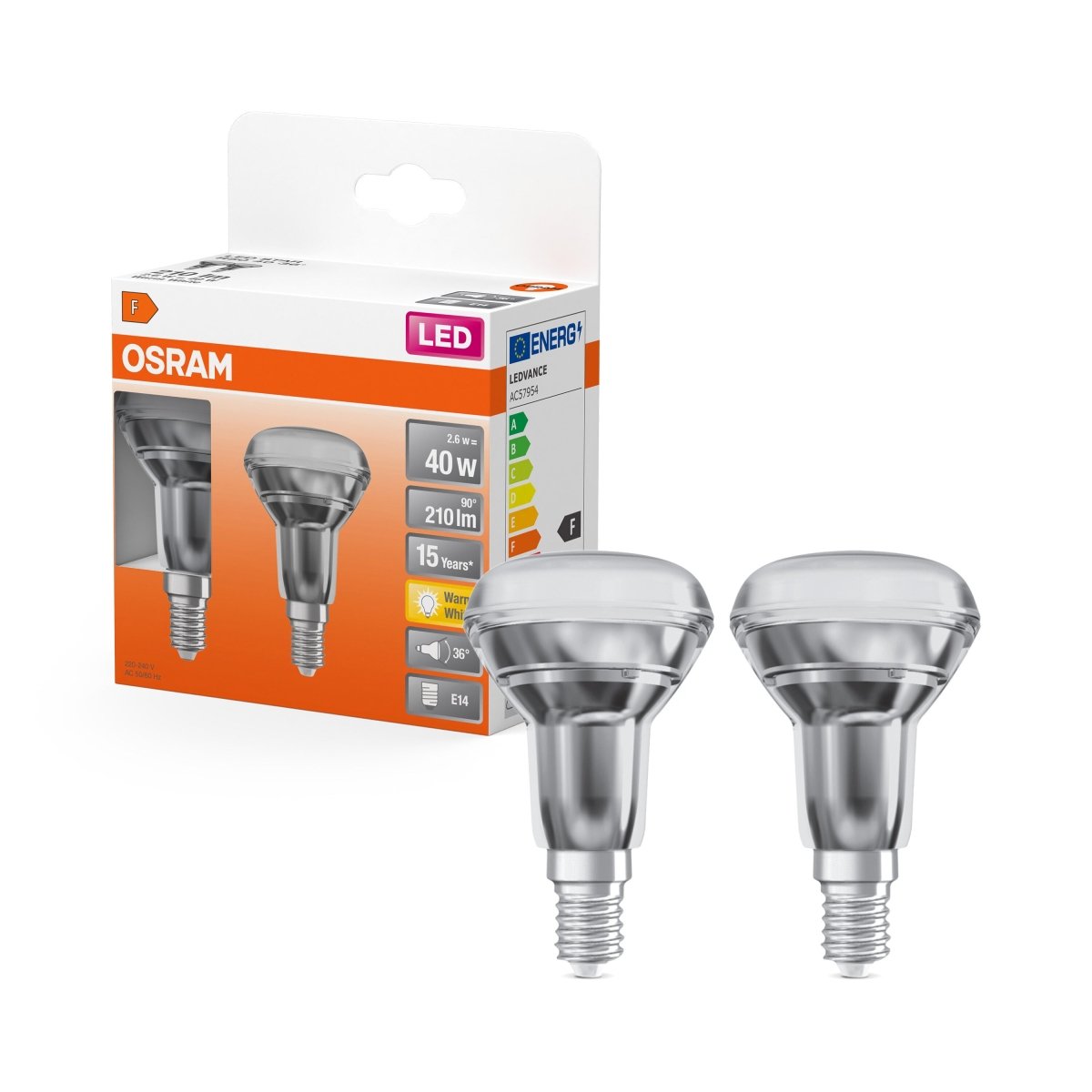 Żarówka LED E14 2,6W STAR 2 szt., barwa ciepła - Poland LEDVANCE e-shop 4058075096882