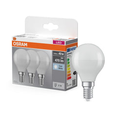Żarówka LED E14 4,9W LED BASE 1 szt. kulka, matowa, barwa zimna - Poland LEDVANCE e-shop 4058075429727