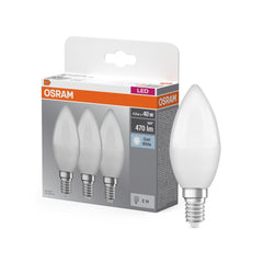Żarówka LED E14 4,9W LED BASE 1 szt. świeczka, matowa, barwa zimna - Poland LEDVANCE e-shop 4058075429680