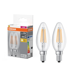 Żarówka LED E14 4W BASE 2 szt. filament, barwa ciepła - Poland LEDVANCE e - shop 4099854090226