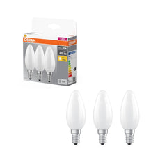 Żarówka LED E14 4W BASE 3 szt., świeczka, retrofit, barwa ciepła - Poland LEDVANCE e-shop 4058075819375