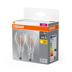 Żarówka LED E27 4W CLASSIC 2 szt. filament, barwa ciepła - Poland LEDVANCE e - shop 4099854090202