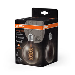 Żarówka LED E27 7,8W Vintage 1906 LED SLIM Globe 30 SMOKE ciepła. - Poland LEDVANCE e-shop 4058075761216