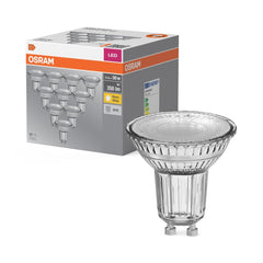 Żarówka LED GU10 4,3W BASE 10 szt., barwa ciepła - Poland LEDVANCE e-shop 4058075036680