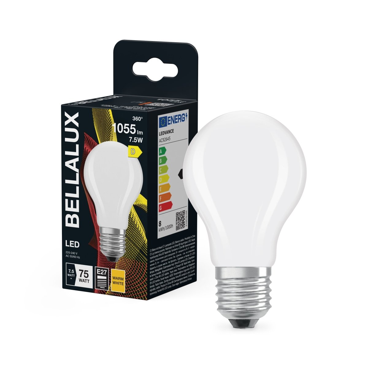 Żarówka LED OSRAM A 75 Fil 7.5W 827 mat E27 ciepła - Poland LEDVANCE e-shop 4058075115378