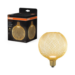 Żarówka LED OSRAM DECOR LED FLAT GLOBE 125 GOLD 3.5W 827 Frosted E27 Non - DIM - Poland LEDVANCE e - shop 4058075840089
